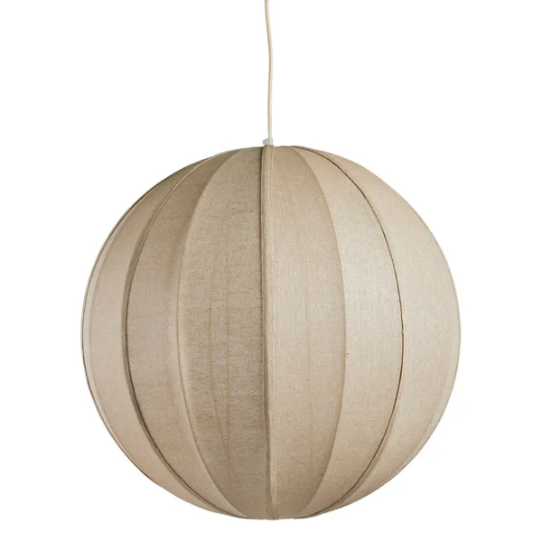 Elegant Cream Burlap Pendant Light - Available in Two Sizes