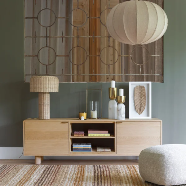 Elegant Cream Burlap Pendant Light - Available in Two Sizes - Image 4