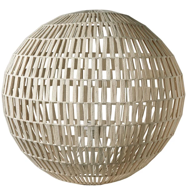 Sphere White Jute Table Lamp – Available in Two Sizes - Image 2