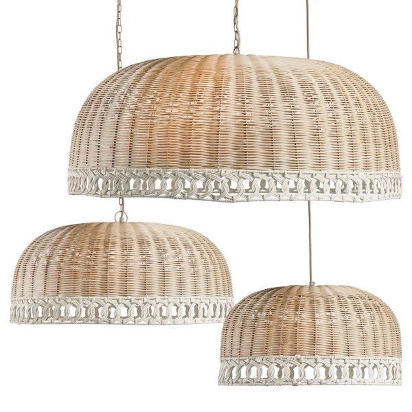 Rustic Natural Rattan Pendant Light - Available in Three Sizes - Image 2