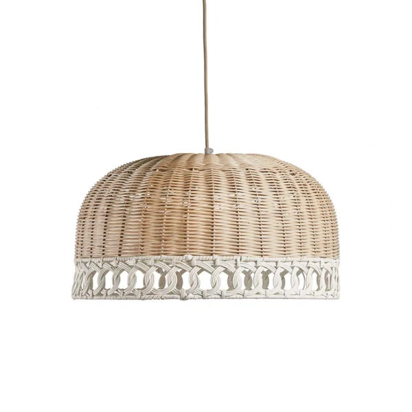 Rustic Natural Rattan Pendant Light - Available in Three Sizes
