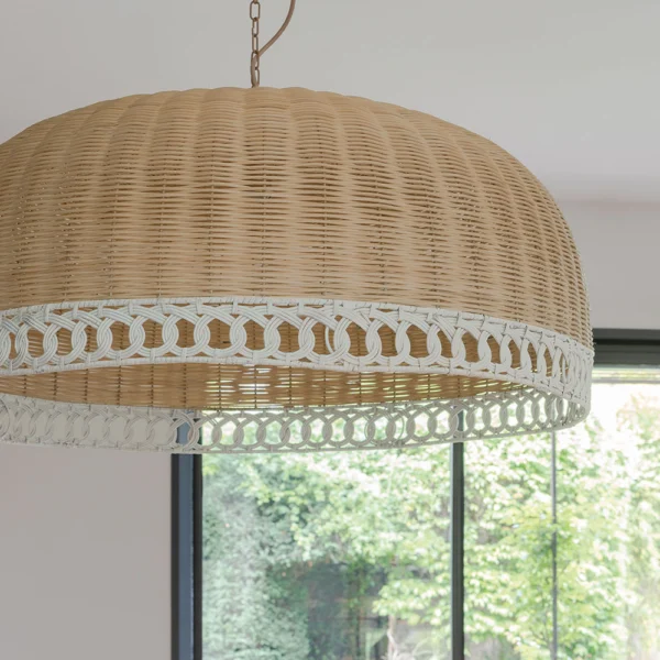 Rustic Natural Rattan Pendant Light - Available in Three Sizes - Image 5