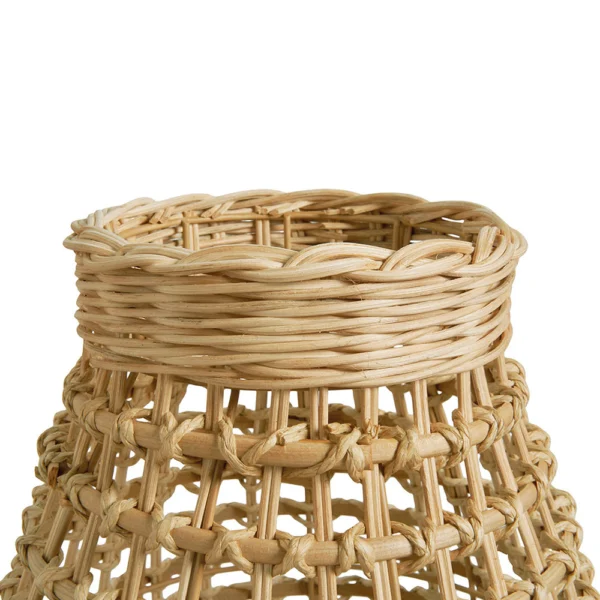 Elegant Rattan and Metal Vase - Image 2