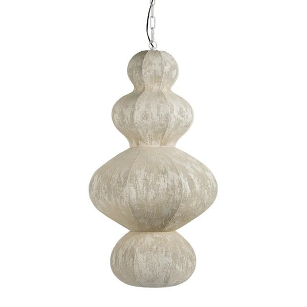 Elegant Fabric and Metal Pendant Light - Available in Two Sizes - Image 2