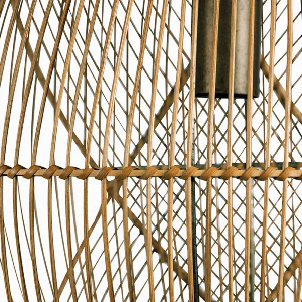 Rustic Woven Natural Rattan Pendant Light - Image 2