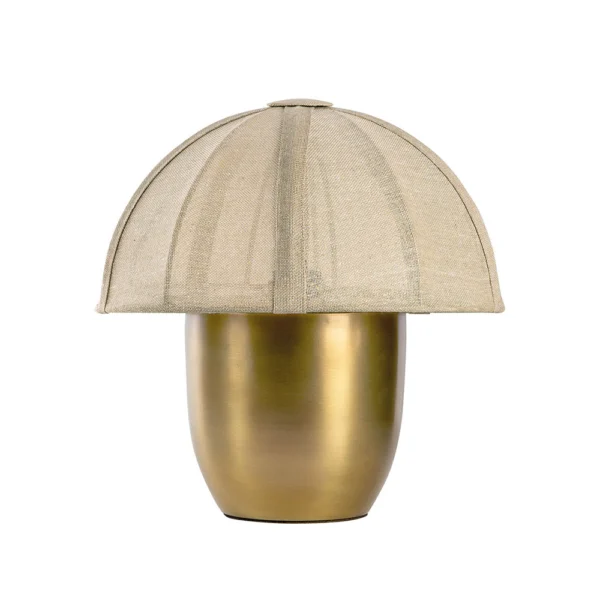 Rounded Gold Metal Base Table Lamp - Available in Two Sizes