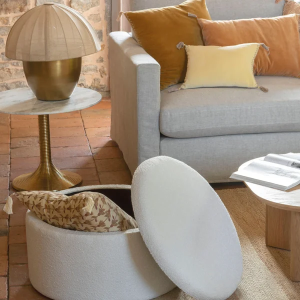 Rounded Gold Metal Base Table Lamp - Available in Two Sizes – Image 2