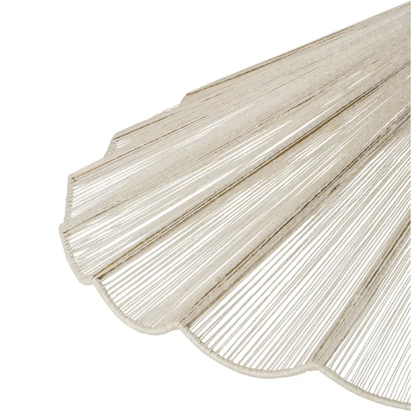Stunning White Jute and Metal Pendant Light – Image 4