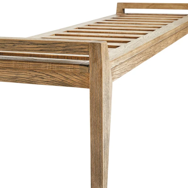Rustic Beige Linen Blend Mattress Bench - Image 5