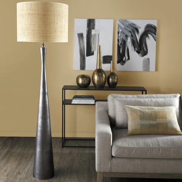 Timeless Metallic Antique Style Floor Lamp - Image 5