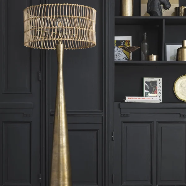 Antique Brass Finish Floor Lamp Base - Image 4