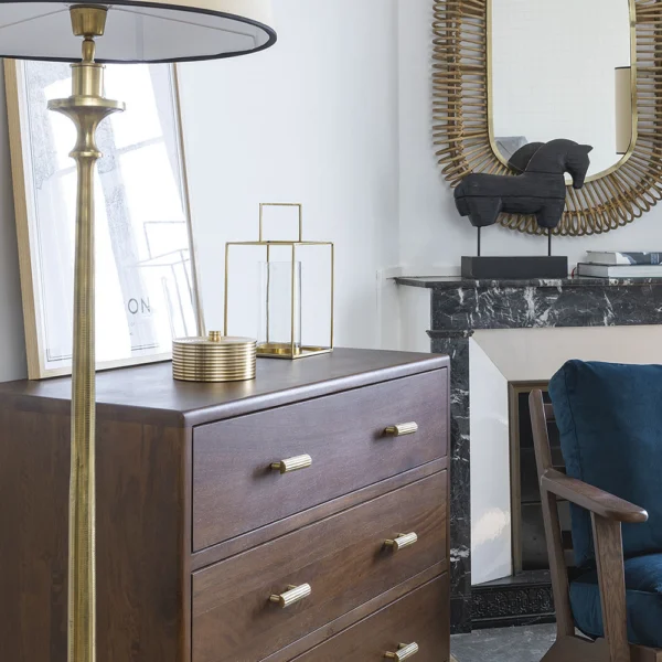 Refined Gold Metal Floor Lamp Base - Image 3