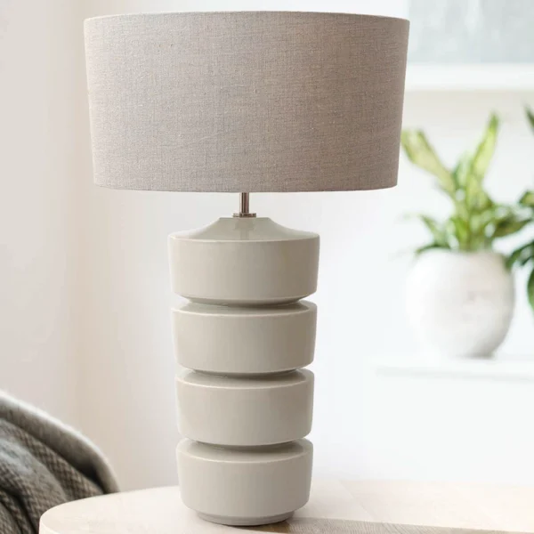 Table Lamp Ceramic Jasper Grey - Image 2