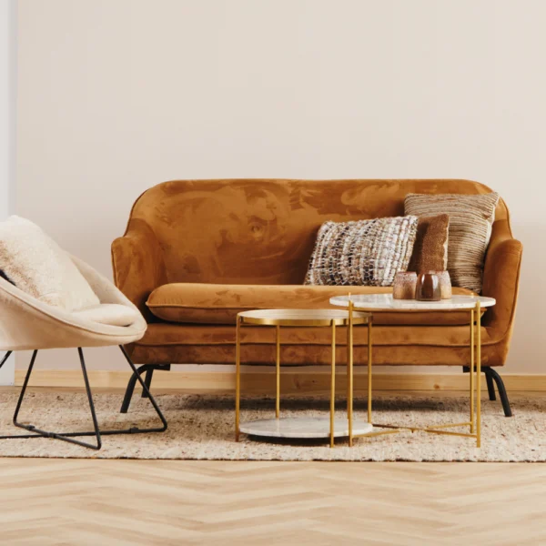 Lusso Velvet 2 Seater Sofa - Available in Two Colours – Image 3