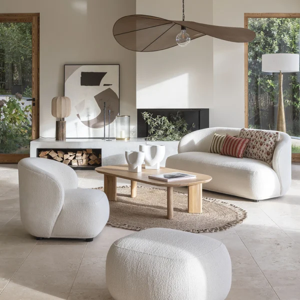 Contemporary with Birch Legs Pouffe - Available in Five Colours - Image 7