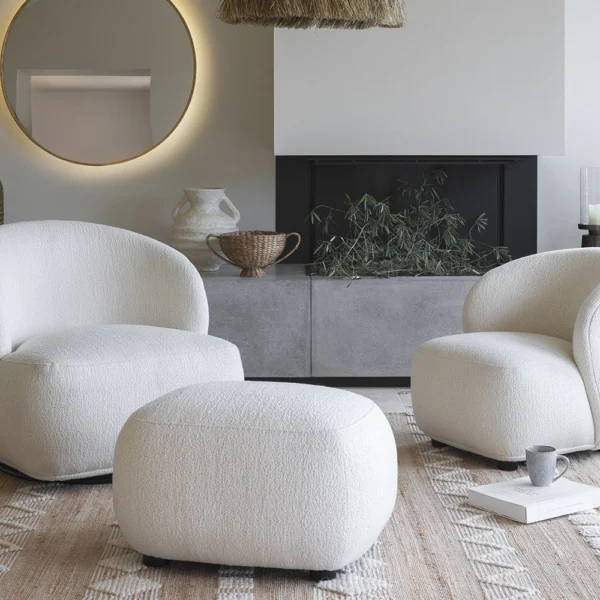Contemporary with Birch Legs Pouffe - Available in Five Colours - Image 6
