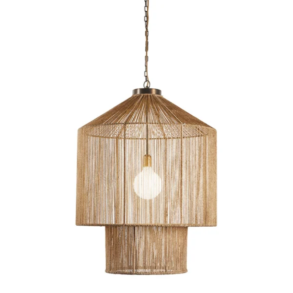 Exotic Natural Jute Pendant Light - Image 2