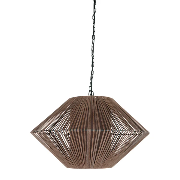 Sofisticated Chocolate Leather Pendant Light