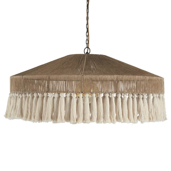 Elegant Handmade Natural Jute Pendant Light
