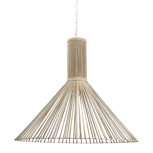 Elegant Suede Beige Pendant Light