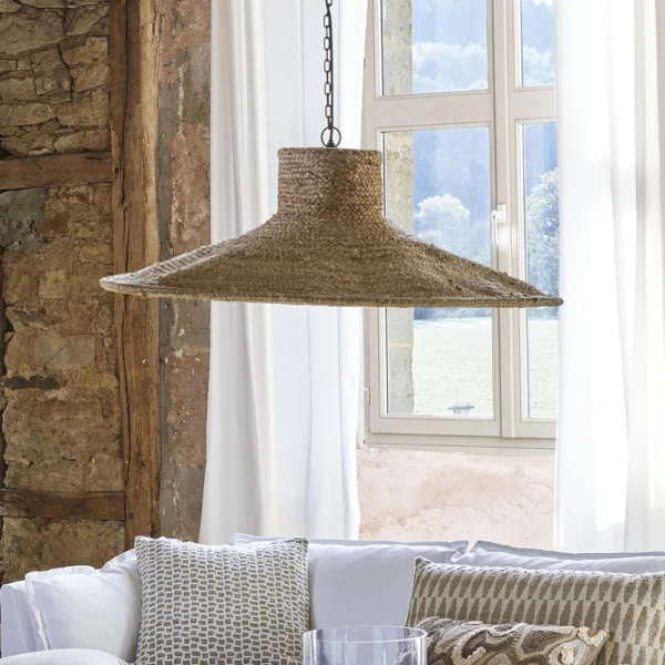 Elegant Suede Beige Pendant Light - Image 6