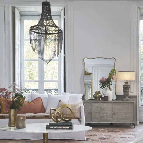 Contemporary Adorned Fine Metal Chain Pendant Light - Image 6