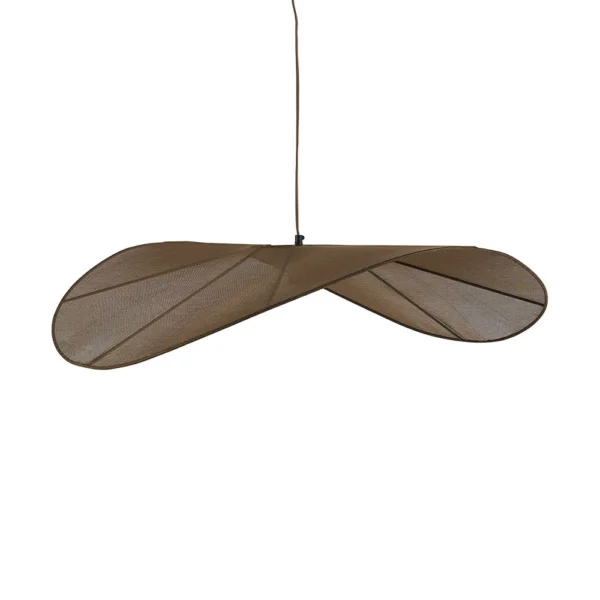Elegant Brown Hand-Woven Pendant Light - Available in Two Sizes