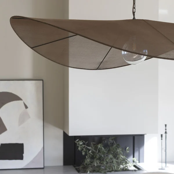 Elegant Brown Hand-Woven Pendant Light - Available in Two Sizes - Image 4