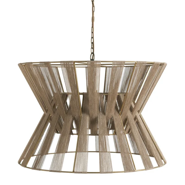 Diabolo Hand-Woven Jute Pendant Light