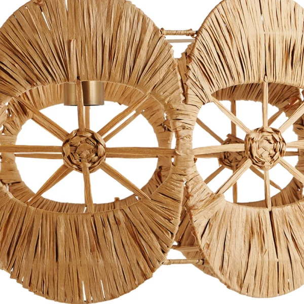 Timeless Hand-Woven Raffia Pendant Light - Image 2