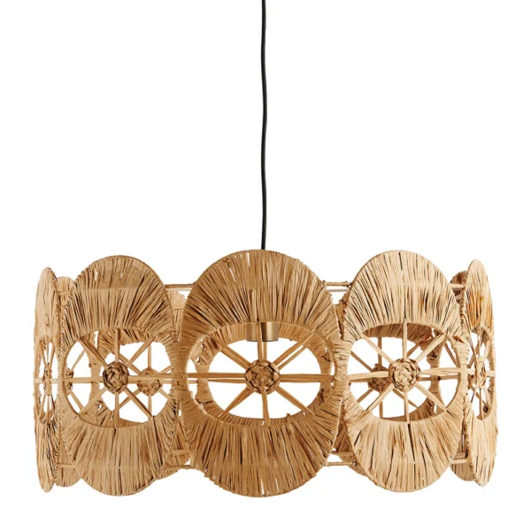 Timeless Hand-Woven Raffia Pendant Light