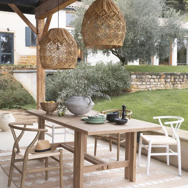 Hand-Woven Raffia Pendant Light - Image 5