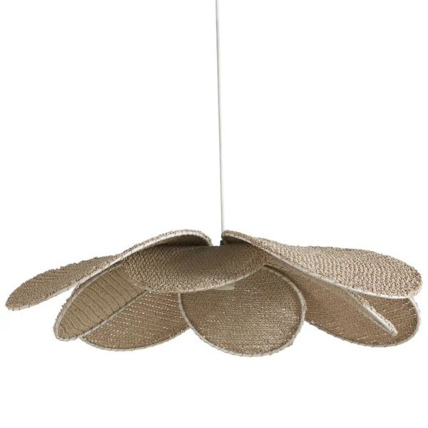 Rustic Hand-Woven Raffia Pendant Light