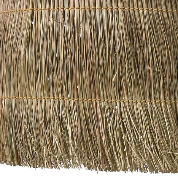 Rustic Handwoven Sugarcane Fiber Pendant Light - Image 2