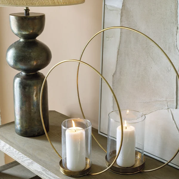 Elegant Gold-Plated Metal Lamp Base - Image 3