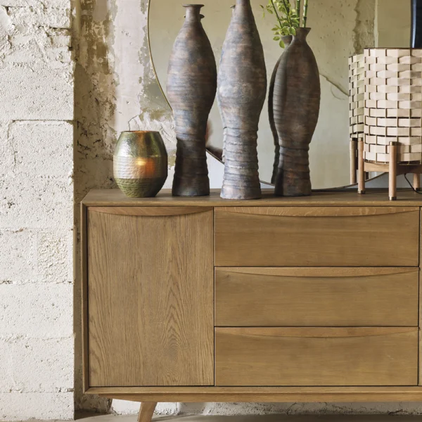 Timeless Elegant Beige Suede Lamp - Image 3