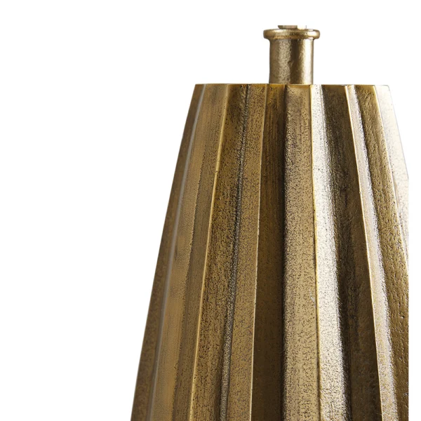 Stylish Metallic Gold Marble Lamp Base - Image 2