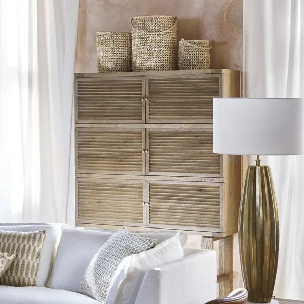 Stylish Metallic Gold Marble Lamp Base - Image 6
