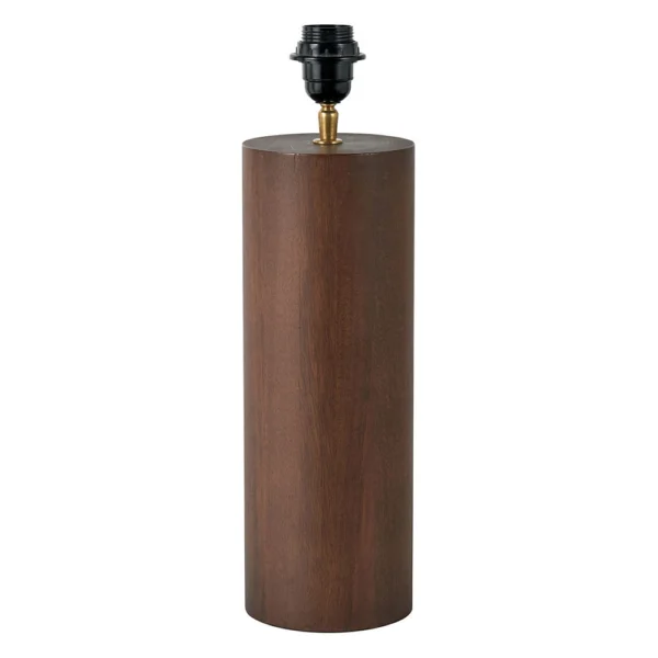 Waxed Mango Wood with Walnut Finish Lamp Base
