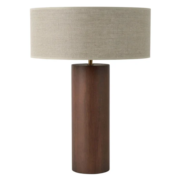 Waxed Mango Wood with Walnut Finish Lamp Base - Image 2
