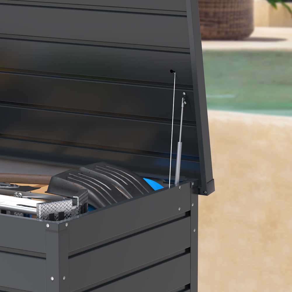 Oliveira Decor Furniture Outdoor Storage Box Cupboard Cupboards Boxes Deck Cushion Terrace Balcony Garden Weatherproof