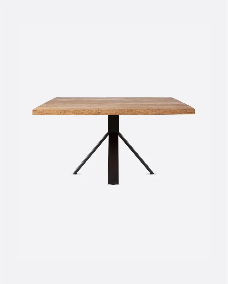 JATI dining table in recycled teak wood and iron - 111131