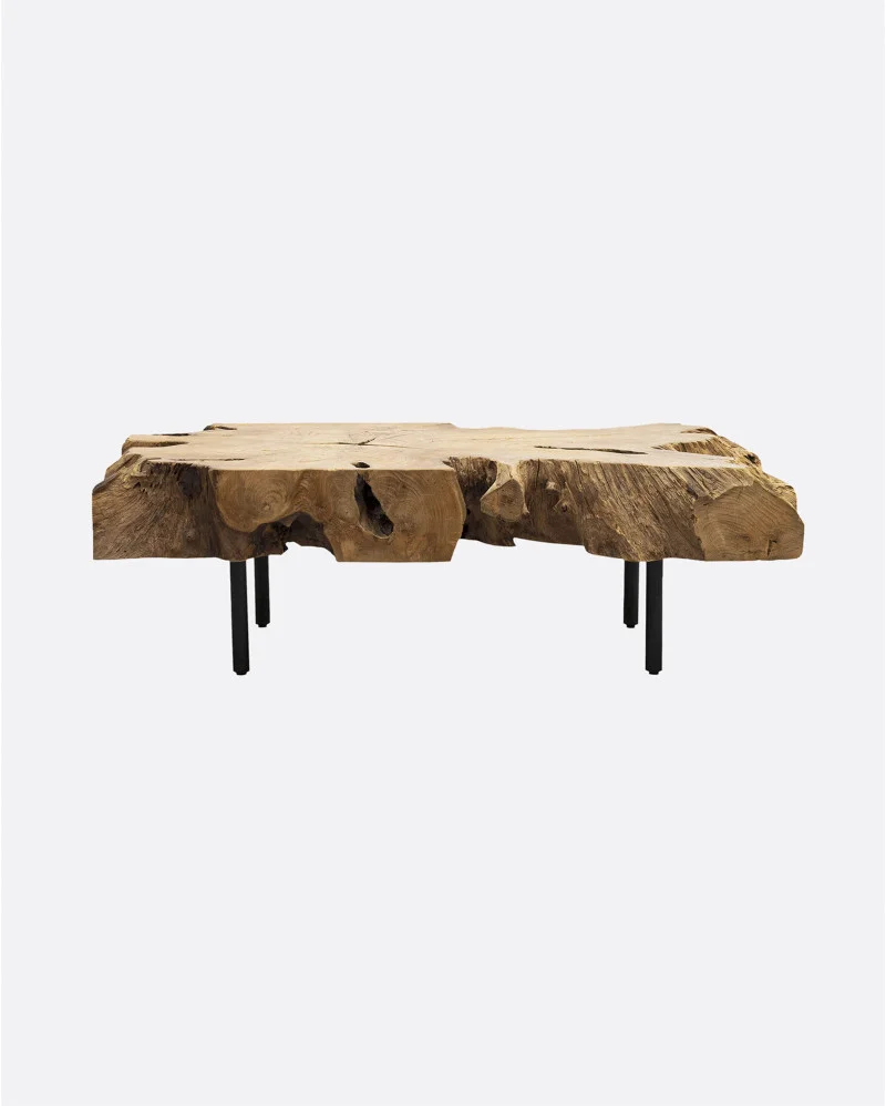 ROOT coffee table in teak root and iron in natural colour - 112122