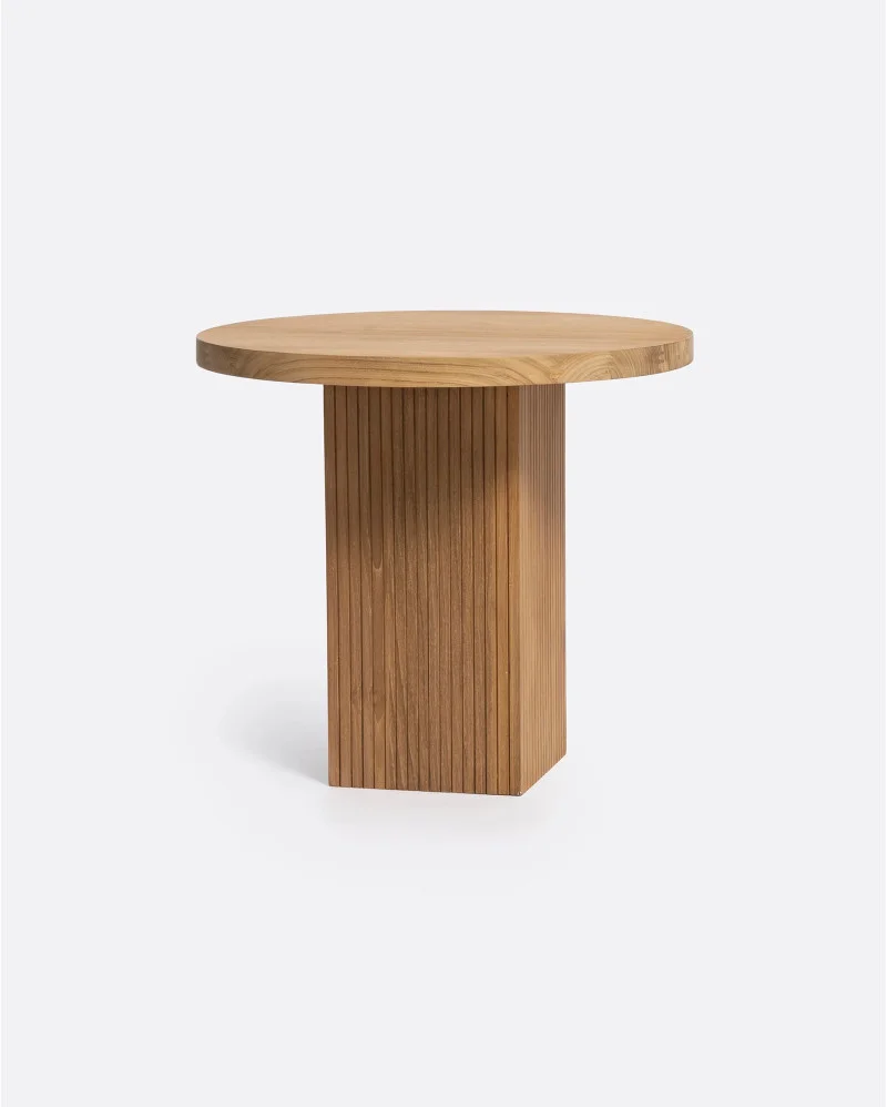 BALARI side table in recycled teak wood x height in natural colour - 113085