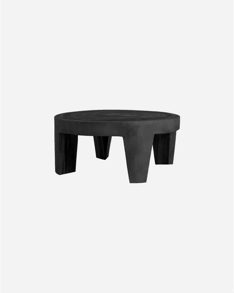RIVIA coffee table in suar wood x height in black - 113144