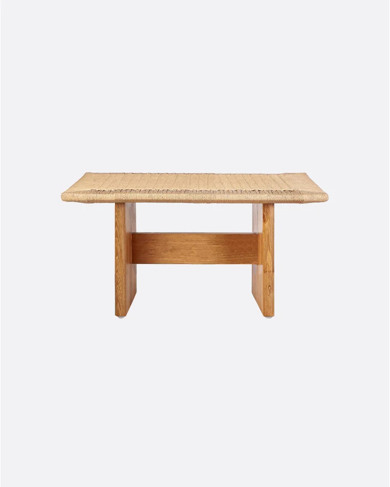UBUD side table in recycled teak wood and paper cord - 113231