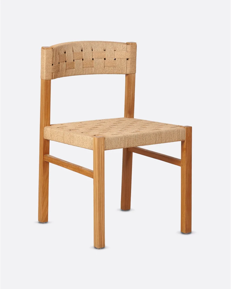 CORA chair in teak and paper cord in natural colour - 121095