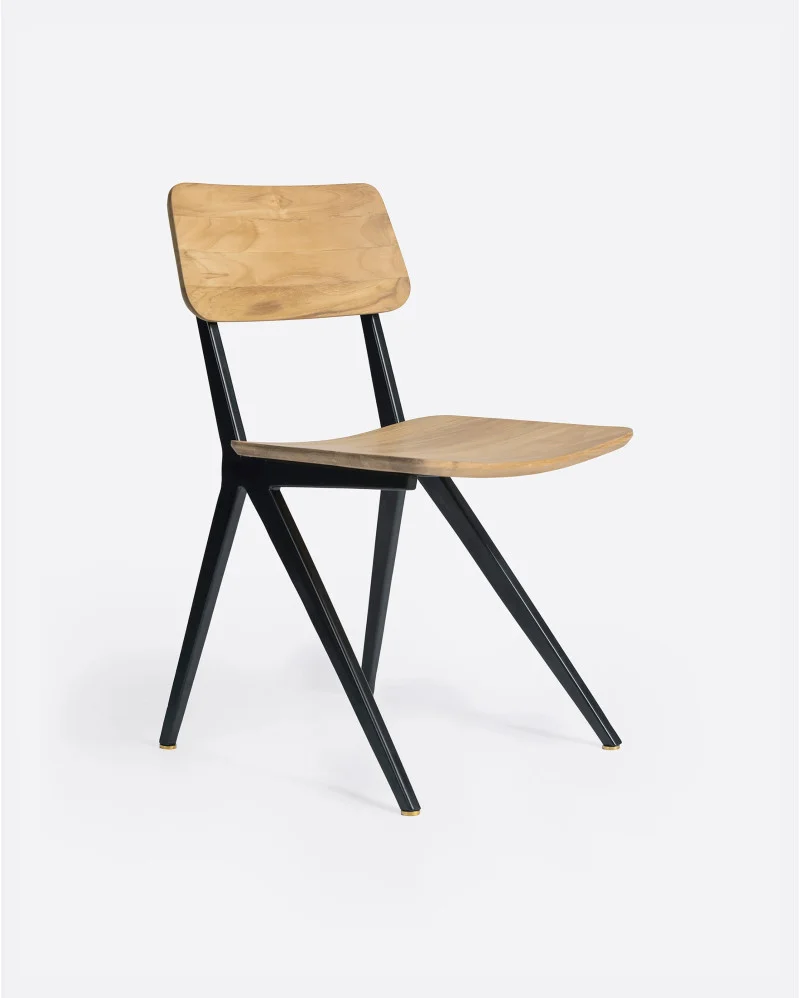 LIKU chair in teak wood and aluminium in natural colour - 121151
