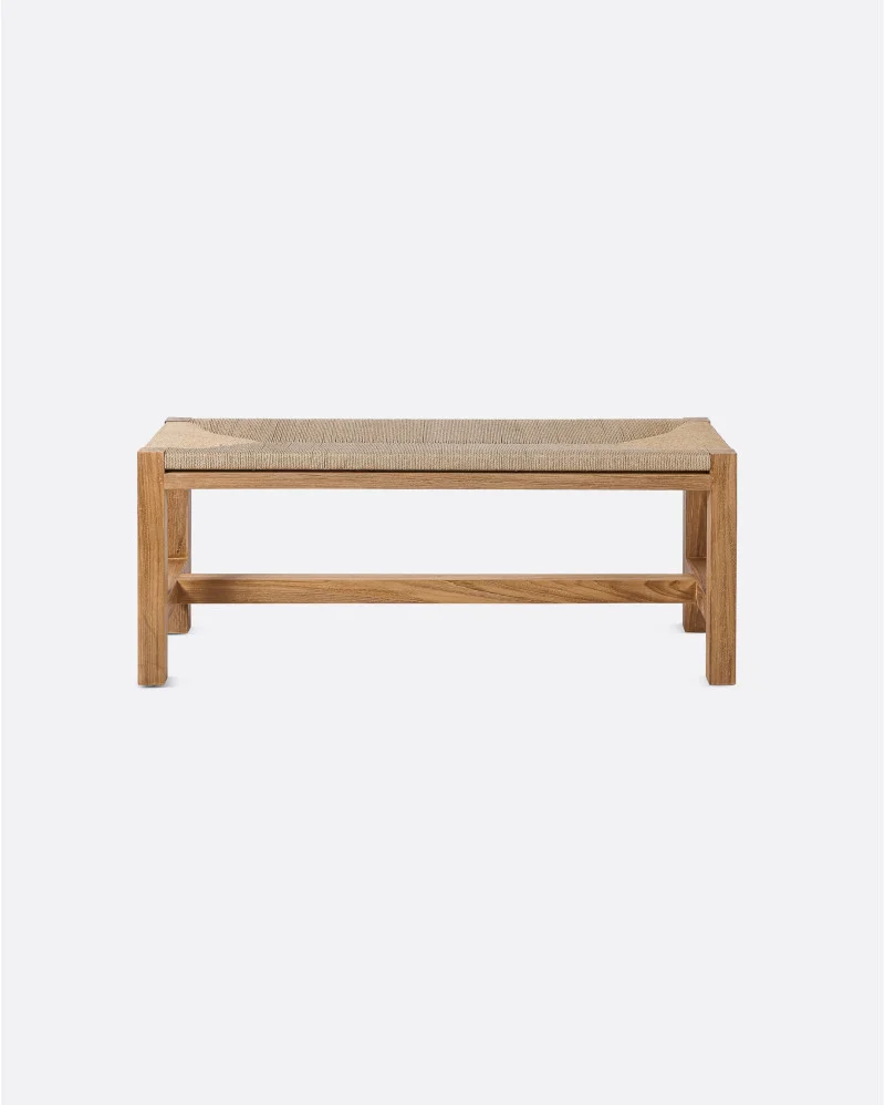 KUMAI bench in recycled teak wood and paper cord - 123081