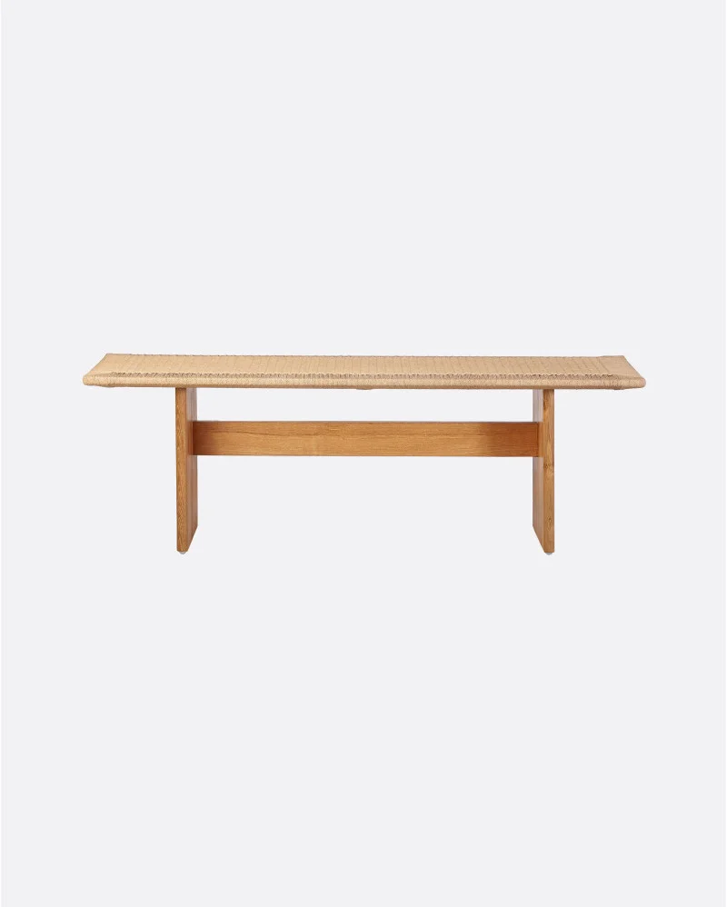 UBUD bench in recycled teak wood and paper cord - 123121